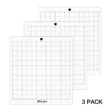Load image into Gallery viewer, 3PCS Replacement Cutting Mat Transparent Adhesive Mat Pad with Measuring Grid 12 by 12-Inch for Silhouette Cameo Plotter Machine